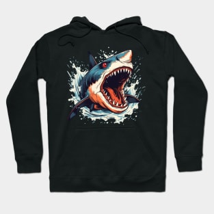 SHARK AND JAWS COLORED CARTOON STYLE, CHEW Hoodie